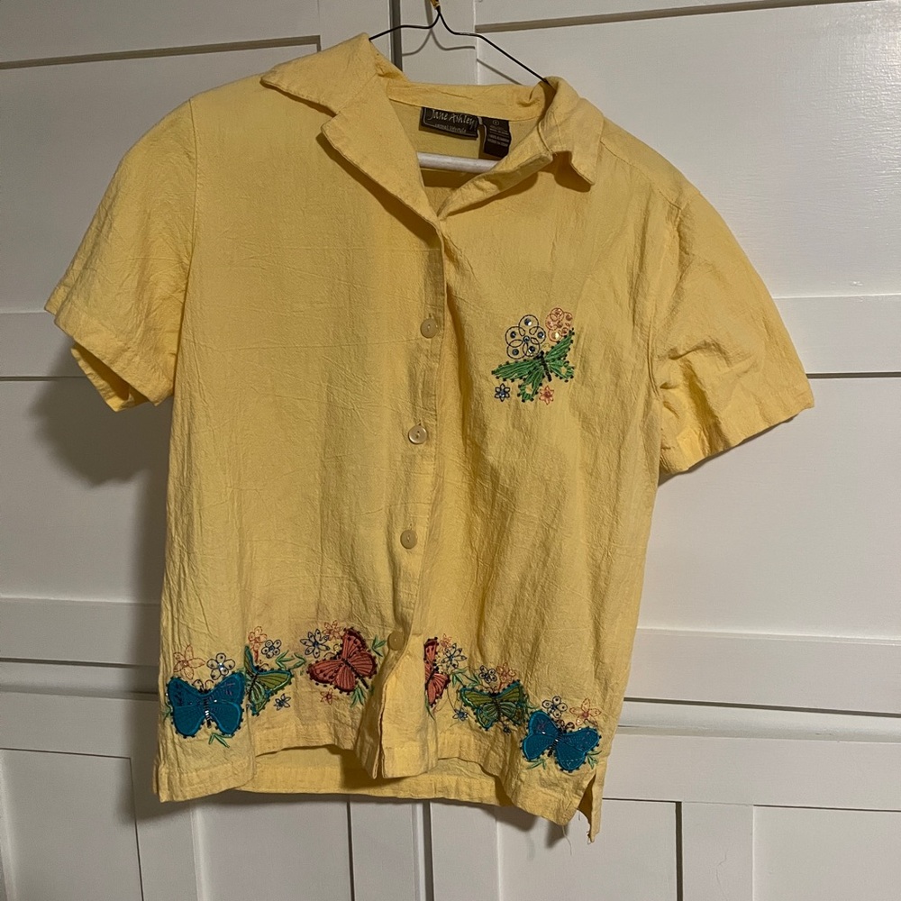 Jane Ashley Womens Button Up